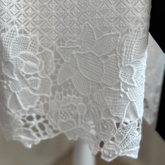 WHBM Lace Dress White with Black Sash Size 4 NWT - Picture 5 of 10